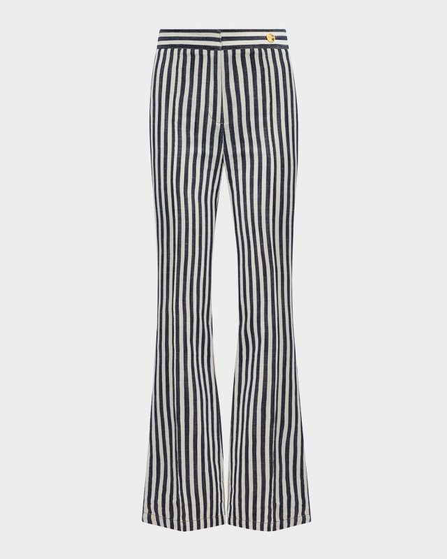 Lola Striped Flare-Leg Pants